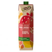 Rio 100% ovocný mix s jahodou a banánom 1l