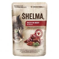 Shelma NM Kapsička Mačka GF hovädzie-paradajka-byliny 85g v omáčke