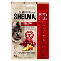 Shelma Snack Mačka Grain Free hovädzie mäsité tyčinky 15g