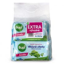 Bupi Vlhčené utierky 4pack Sensitive 4x56 ks