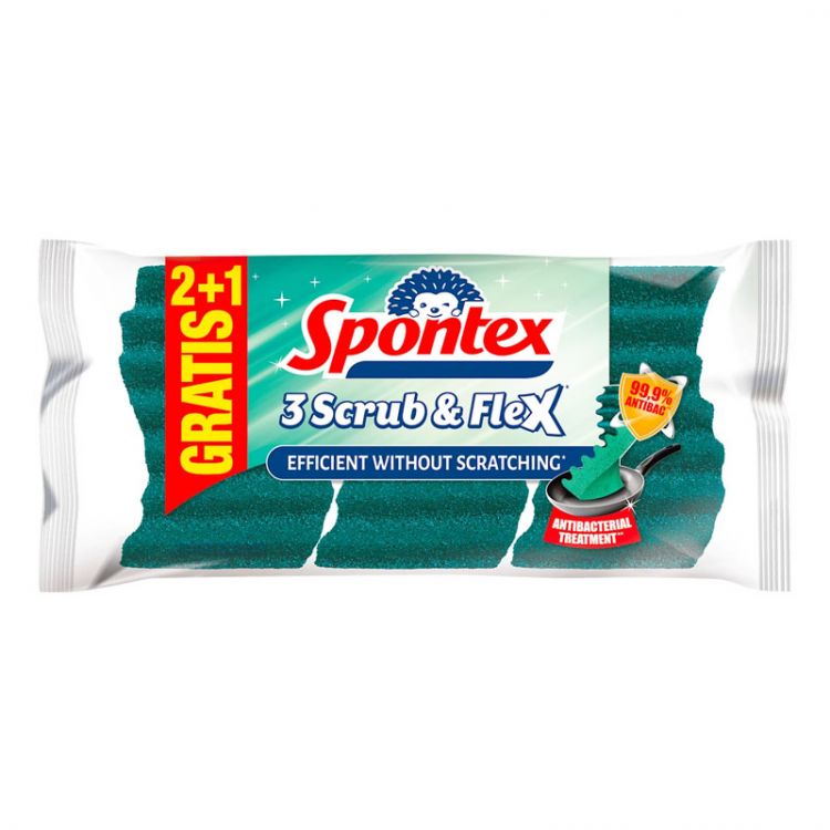 Spontex Scrub&Flex hubka 2+1 ZADARMO