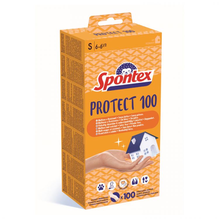 Spontex Protect jednorázové rukavice vel. S, 100 ks