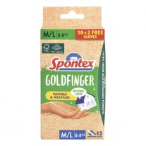 Spontex Goldfinger jednorázové rukavice 12ks (M/L)