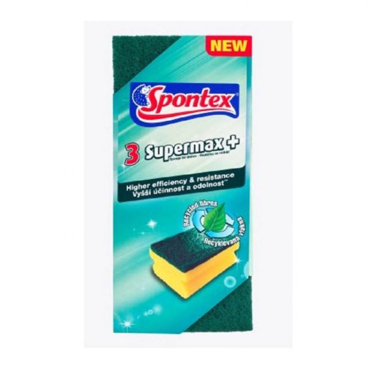 Spontex Supermax plus hubka tvarovaná veľká 3ks