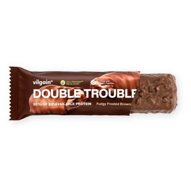 Vilgain Double Trouble Protein Bar Dvojitá čokoláda s krémom 55 g