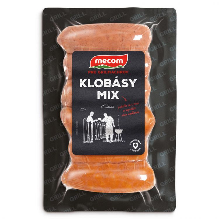 MECOM Klobásky mix 80% VB 210g