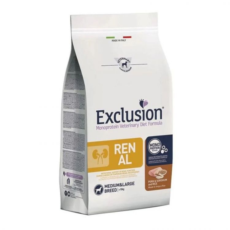 Exclusion Renal Pork Sorghum and Rice Medium/Large breed 12kg