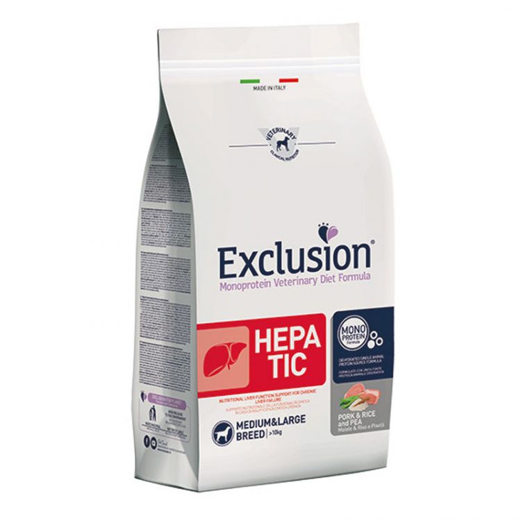 Exclusion Hepatic Pork&Rice and Pea Medium/Large breed 2kg