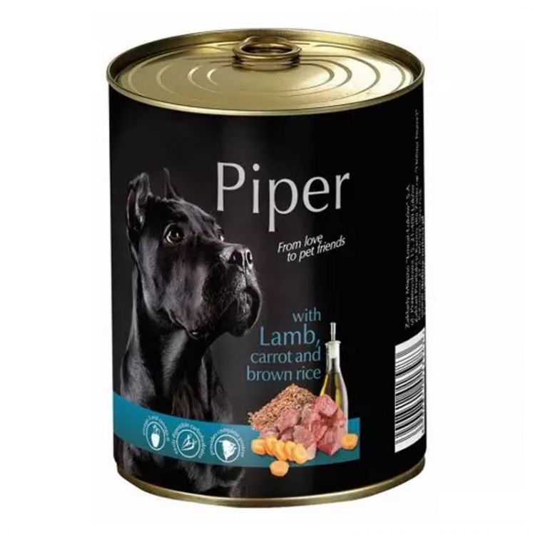 Piper konzerva pre psa s jahňacím mäsom a mrkvou 400g