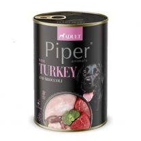 Piper konzerva pre psa s morčacím mäsom a brokolicou 400g