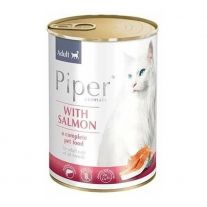 Piper konzerva pre mačky s lososom 400g