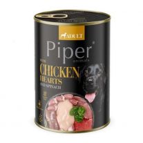 Piper konzerva pre psa s kuracími srdiačkami a špenátom 400g