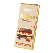 Nelina premium  excellence caramel&milk fillling 85g