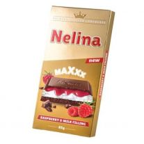 Nelina premium excellence raspberry &milk fillling 85g