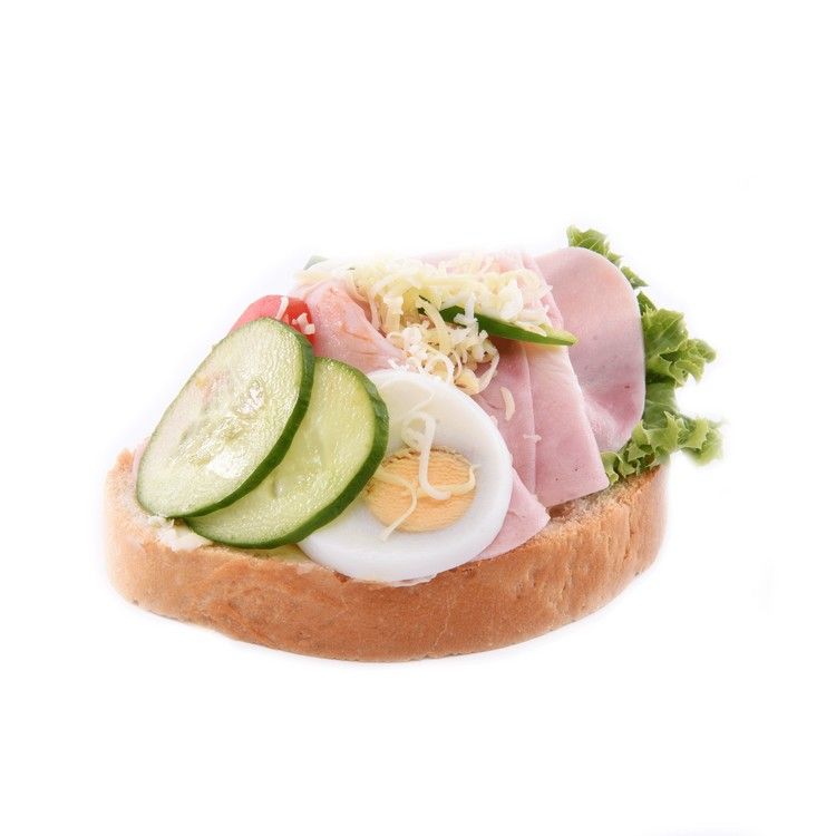 Chlebíček šunkový so šalátom na veke 100 g
