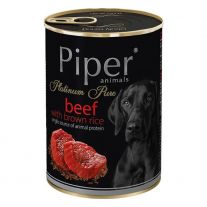 Piper Pure konzerva pre psa s hovädzím mäsom a hnedou ryžou 400g