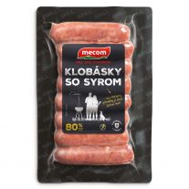 MECOM Klobásky so syrom 80% VB 210g