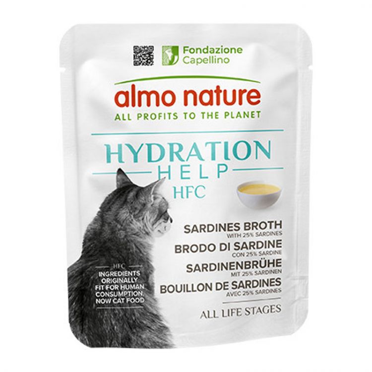 Almo Nature HFC cat Hydratation Help Vývar zo sardiniek 50g