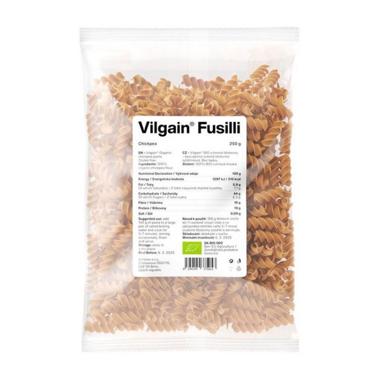Vilgain Fusilli cestoviny BIO cícerové 250 g