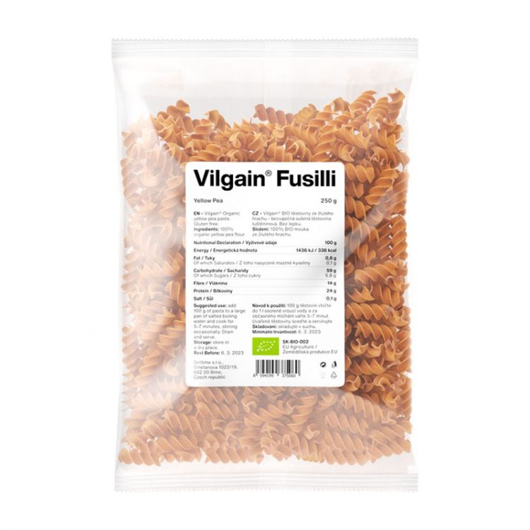 Vilgain Fusilli cestoviny BIO hrachové 250 g