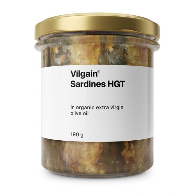 Vilgain Sardinky v bio extra panenskom olivovom oleji 190 g