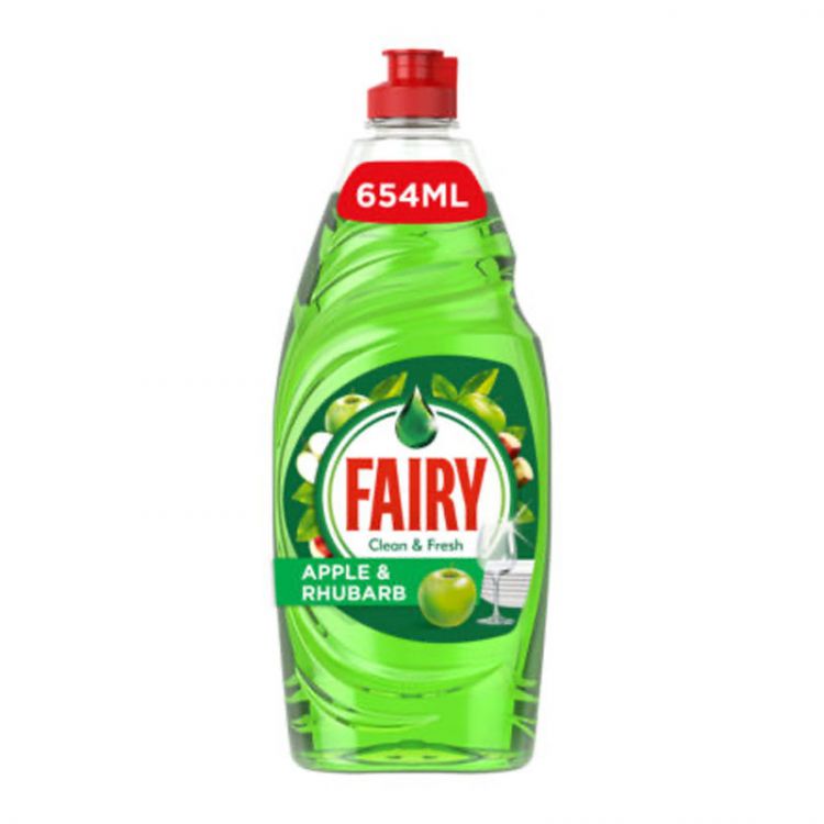 Fairy - Dishwashing liquid - Clean & Fresh - Apple & Rhubarb - 654ml