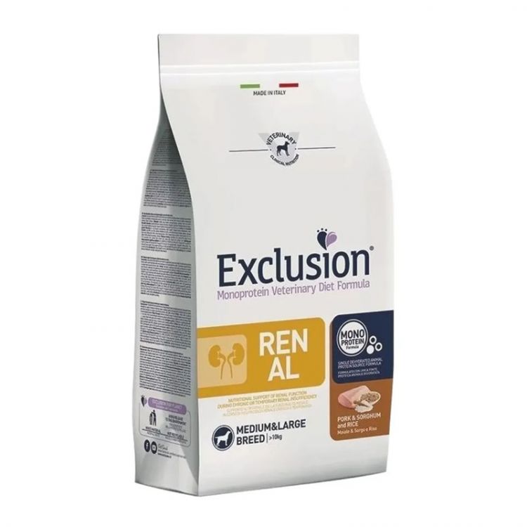 Exclusion Renal Pork Sorghum and Rice Medium/Large breed 2kg