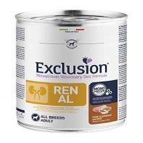 Exclusion Konzerva pre psa Renal Pork Sorghum and Rice 400g