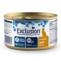 Exclusion konzerva pre mačky Sterilized Beef 85g