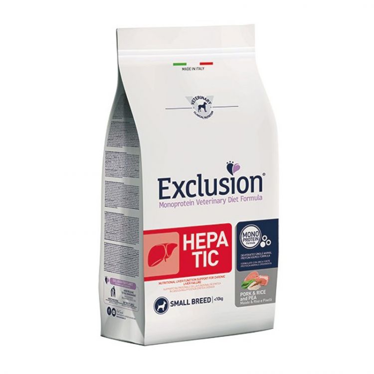 Exclusion Hepatic Pork&Rice and Pea Small breed 2kg