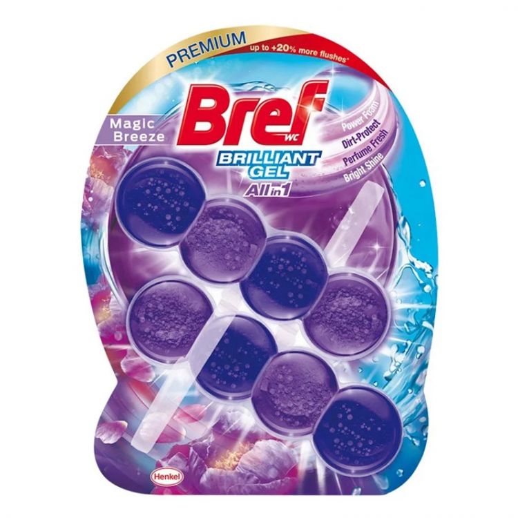 Bref toilet freshener gel 2x42 g Brilliant Allin1 Magic Breeze
