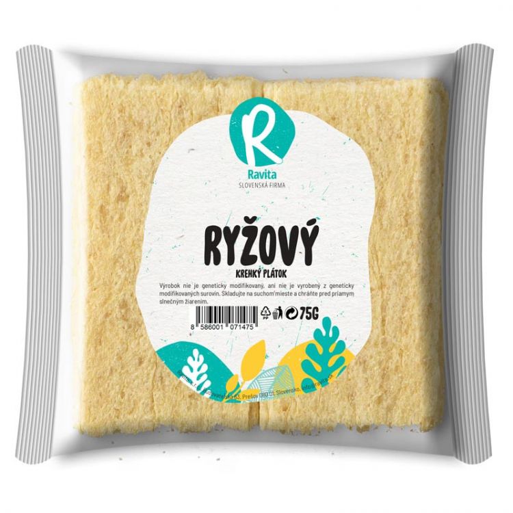 Ravita Chlebík Krehký Ryžový plátok  60g