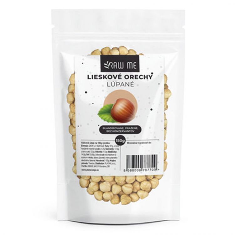 Raw Me Lieskové orechy lúpané 150g