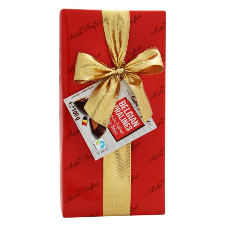 Maitre Truffout Belgické pralinky červené 100g