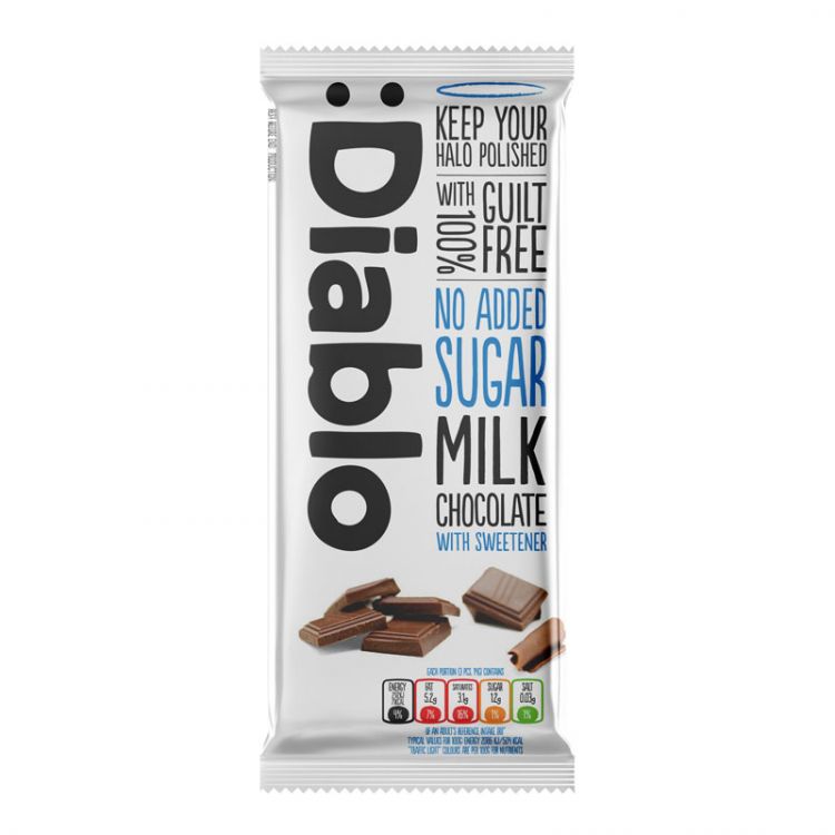 Diablo Mliečna čokoláda bez cukru 85g