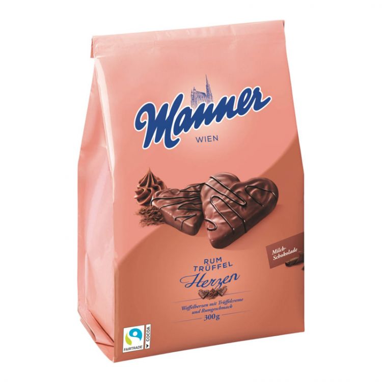 Manner rum hearts wafers 300 g