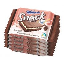 Manner Snack Minis mliečne čokoládové chrumkavé kakaové oplátky 5 x 25 g