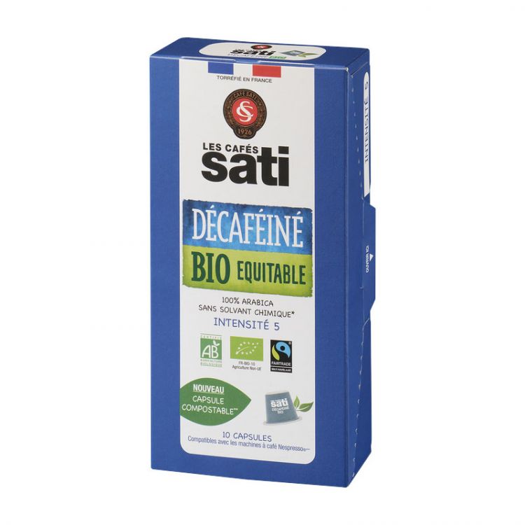 Sati Capsules decaffeinated organic Intensity 5, 10 kapsúl