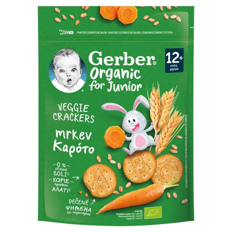 GERBER Organic krekry s mrkvou 100 g