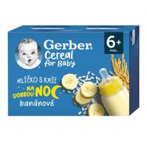 GERBER Cereal mliečko s kašou banánové 2x200 ml