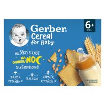 GERBER Cereal mliečko s kašou sušienkové 2x200 ml