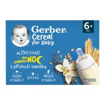 GERBER Cereal mliečko s kašou s príchuťou vanilky 2x200 ml