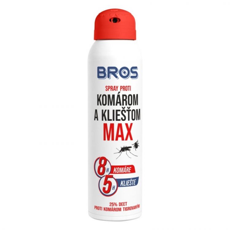 BROS – spray proti komárom a kliešťom MAX 90 ml