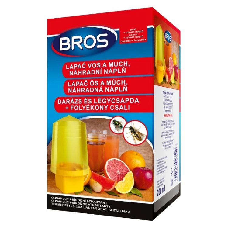 BROS – lapač ôs,  sršňov a múch, náhradná náplň 200 ml