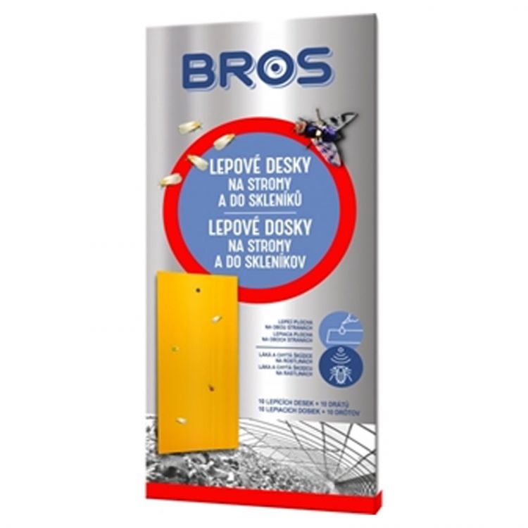 BROS - lepové dosky na stromy a do skleníkov 10 ks