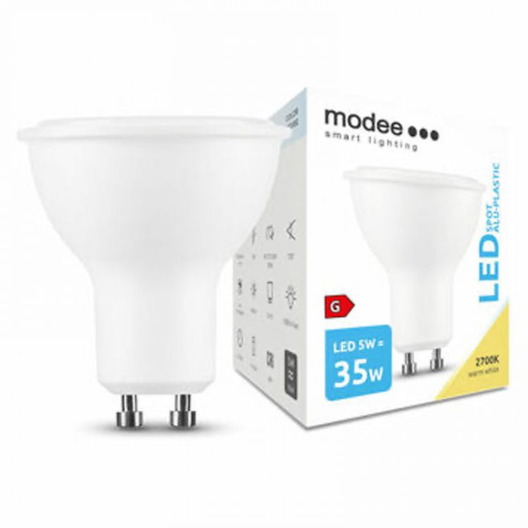Modee LED bodová žiarovka Spot Alu-Plastic 5W GU10 400 lm teplá biela (ML-GU10P2700K5W)