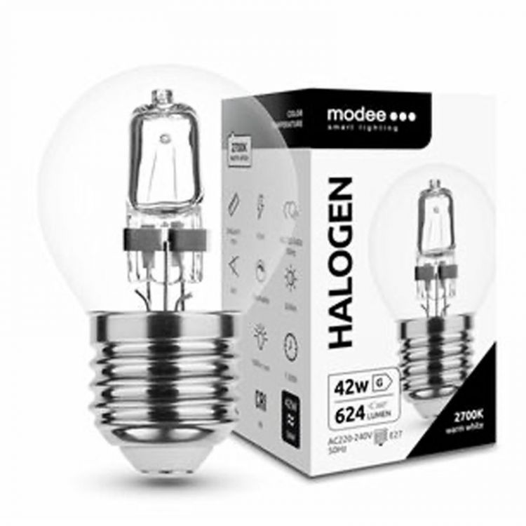 Modee ECO halogenová žiarovka Globe Mini 42W E27 624 lm teplá biela (ML-HMC42WE27)