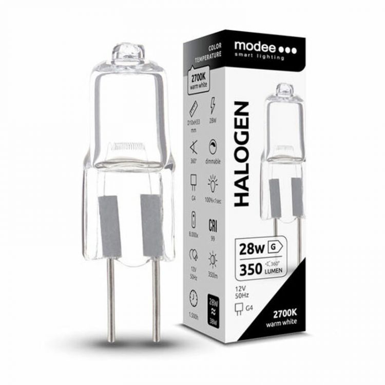 Modee ECO halogénová žiarovka G4 28W 350 lm teplá biela, stmievateľná (ML-HG428W)