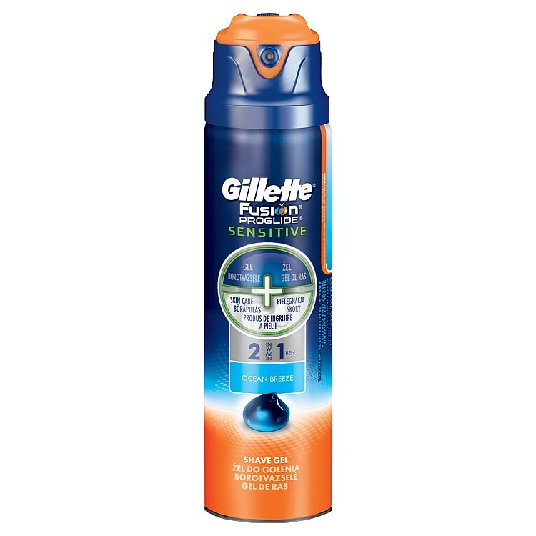 Gillette Fusion ProGlide Sensitive Ocean Breeze Gél Na Holenie Na Citlivú Pokožku 170 ml - eDELIA.sk
