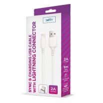 SETTY USB lightning kábel 1m 2A (GSM109582) biela